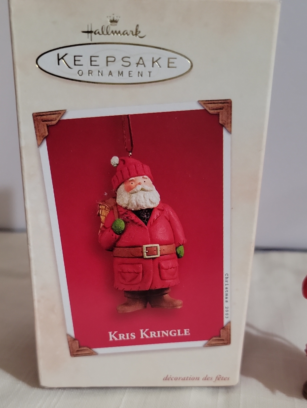 2003 Hallmark Red & Green Kris Kringle Ornament